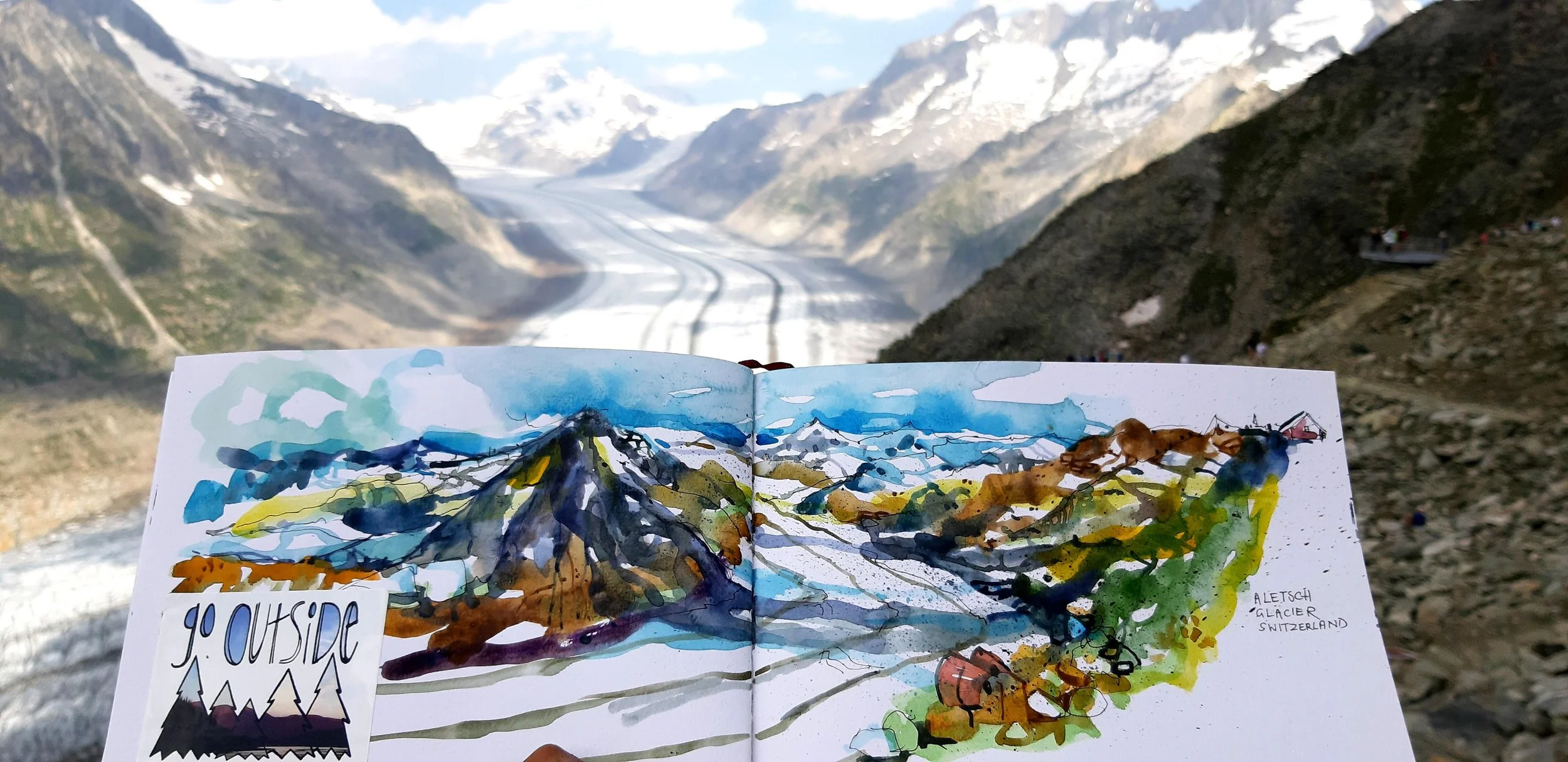 Mountain Lake Landscape by Brindarica Bose