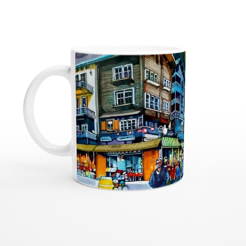 Ceramic Mug with watercolours of Zermatt (Switzerland) by Brindarica Bose