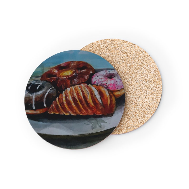 Watercolour Donut Coasters