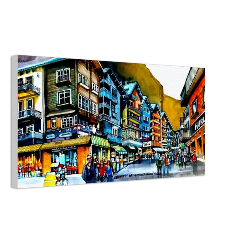 Watercolour painting Zermatt