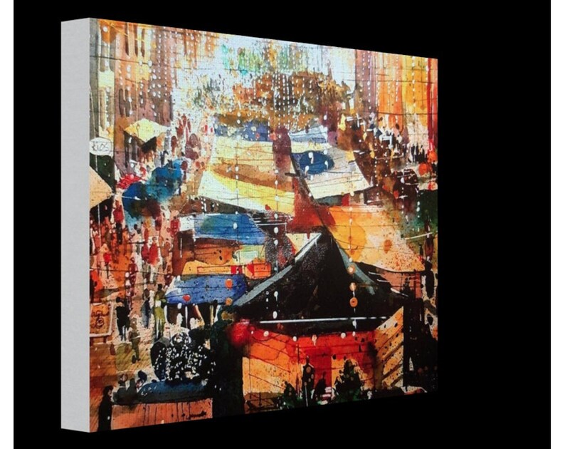 Bremgarten's Christmas Market, canvas reprint by Brindarica Bose