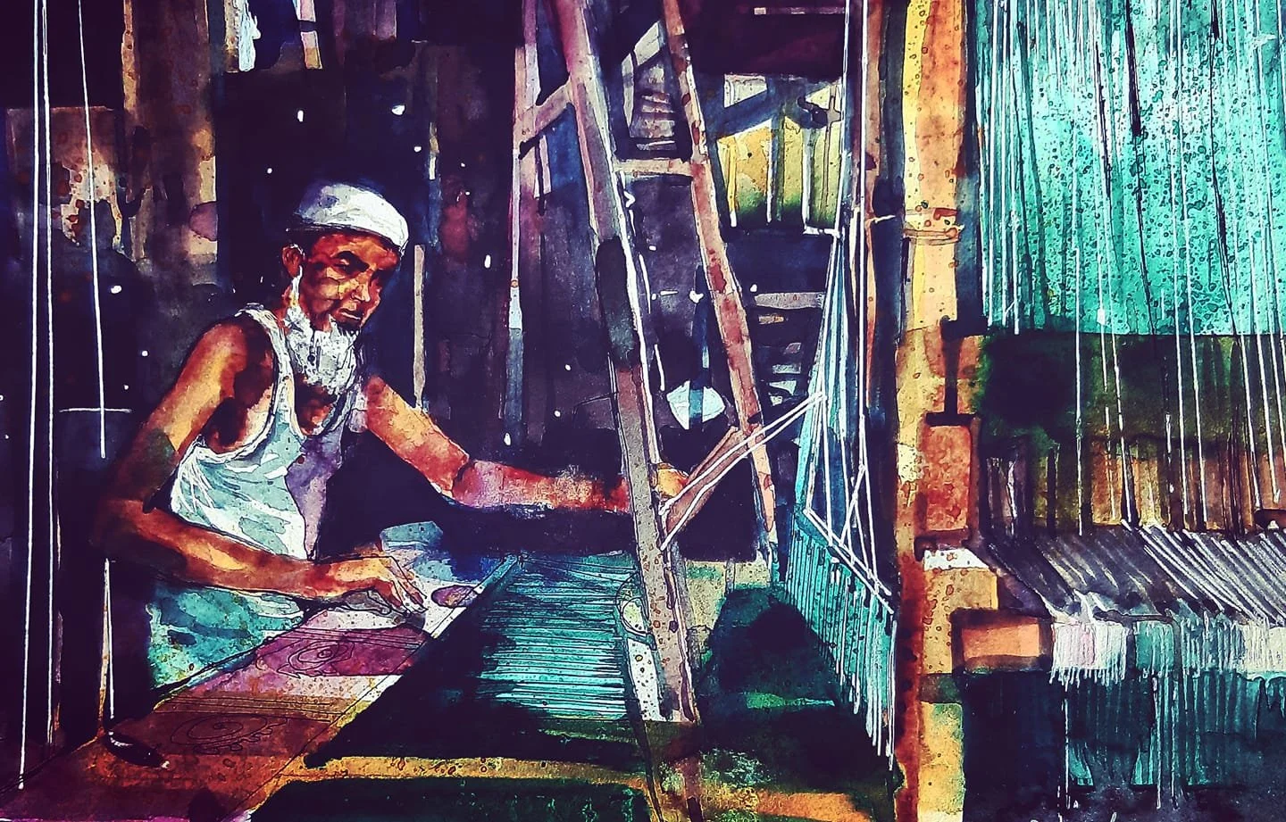 Brindarica Brinda art Indian textile worker