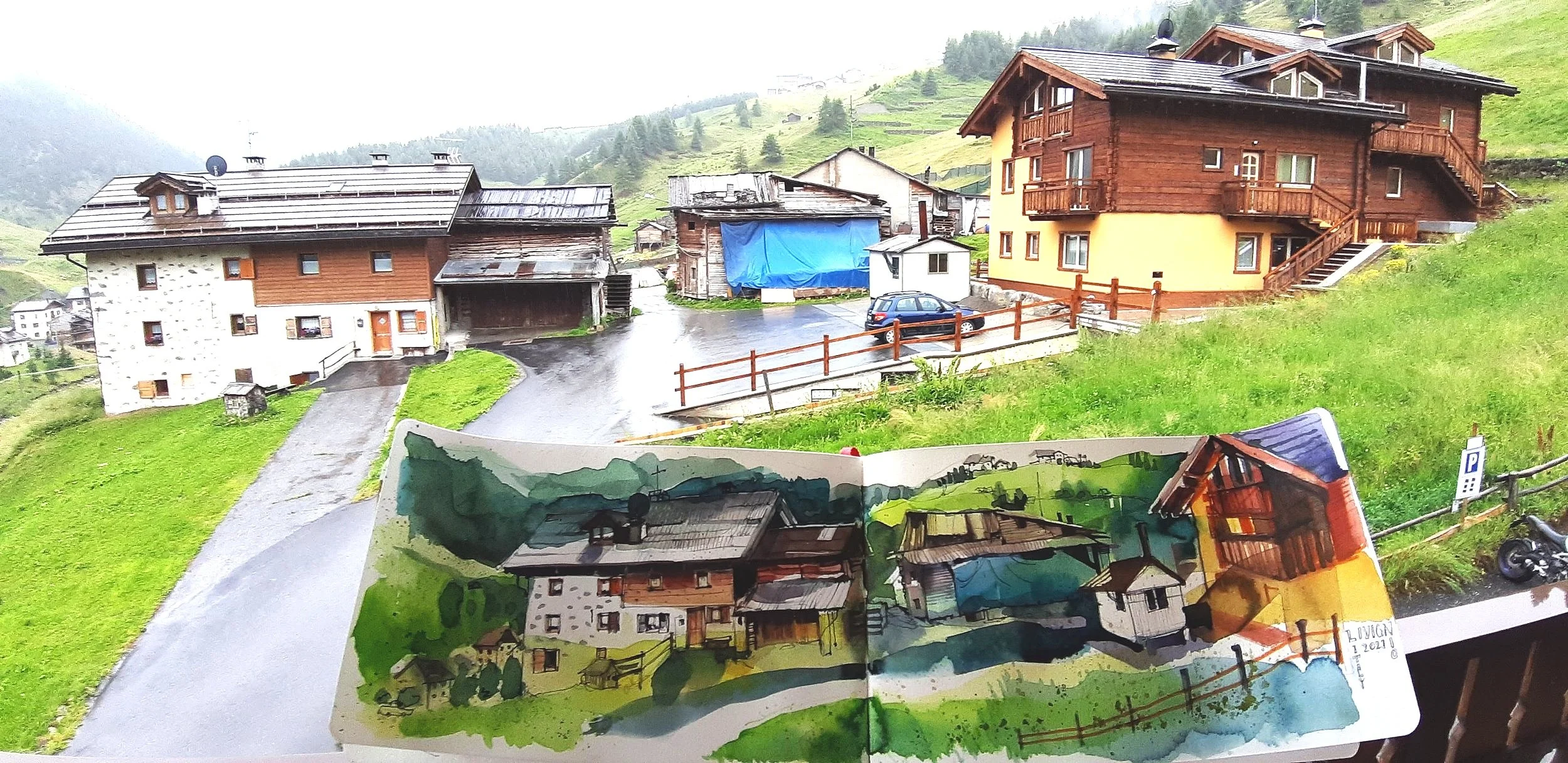 Swiss Village Urbansketch